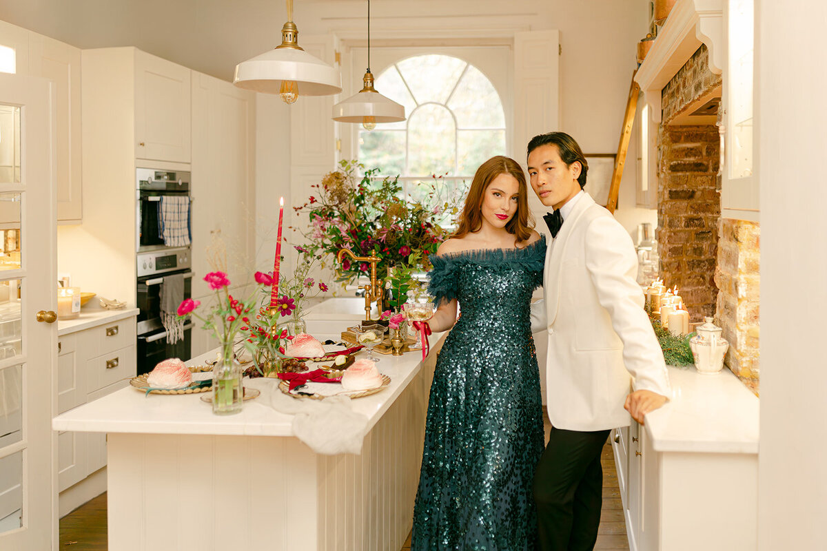 296 - Christmas Elopement Photo Shoot - Tall House On The Square -  Maila Enea Events  - Joana Senkute Photography - London