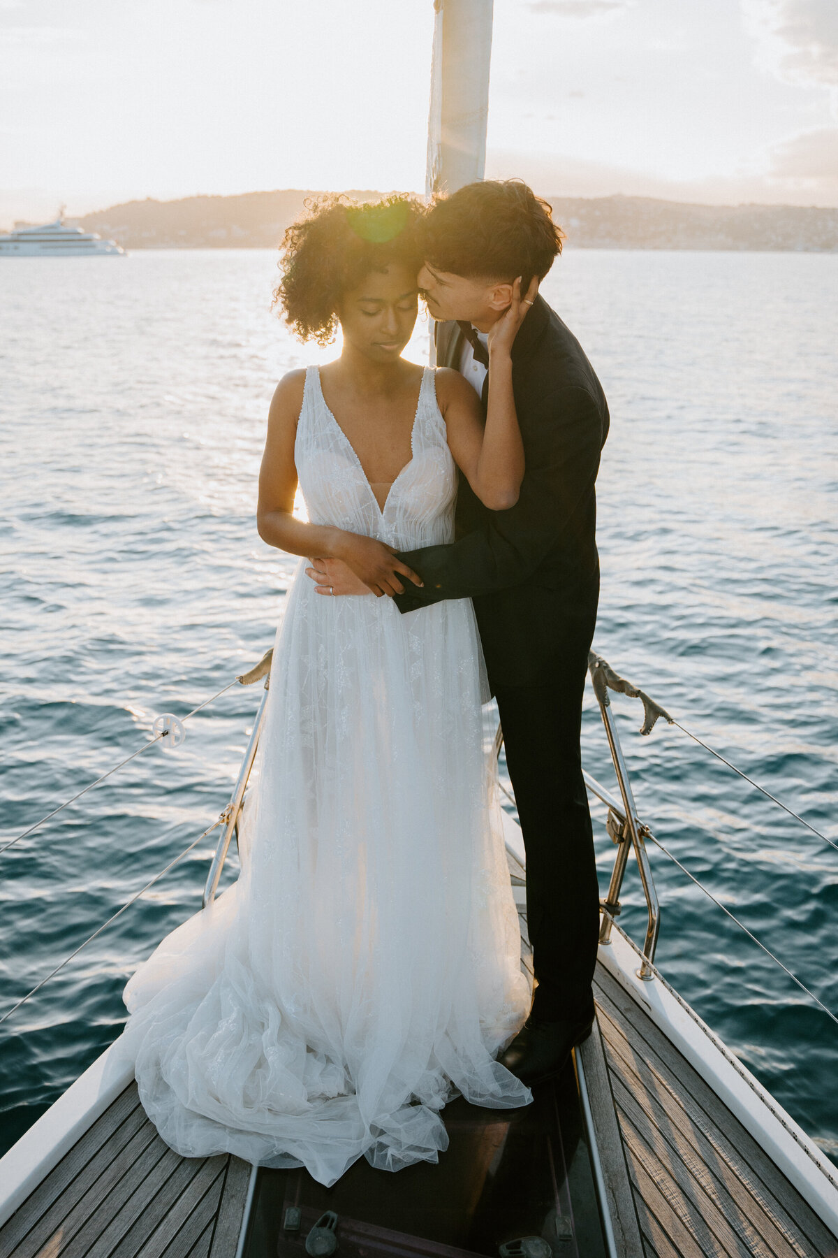 cannes elopement sailboat