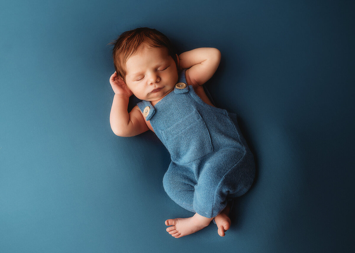 Baby boy  posed for Newborn Portrait Session in Asheville, NC.