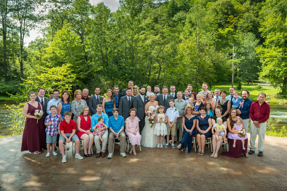 Outdoor family formal during wedding.