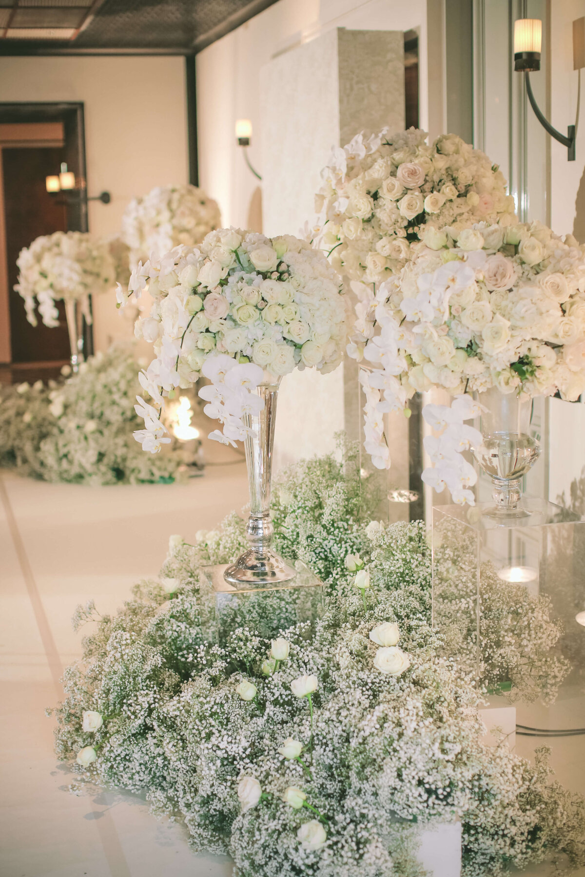Wedding Ceremony Floral Centerpieces - Rosewood Hotel Hong Kong