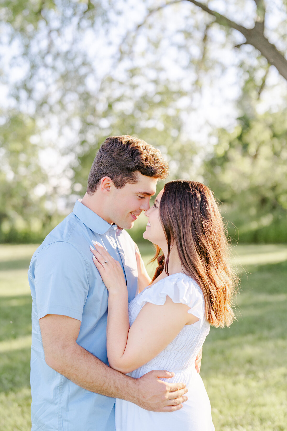 summer engagement session in escanaba michigan