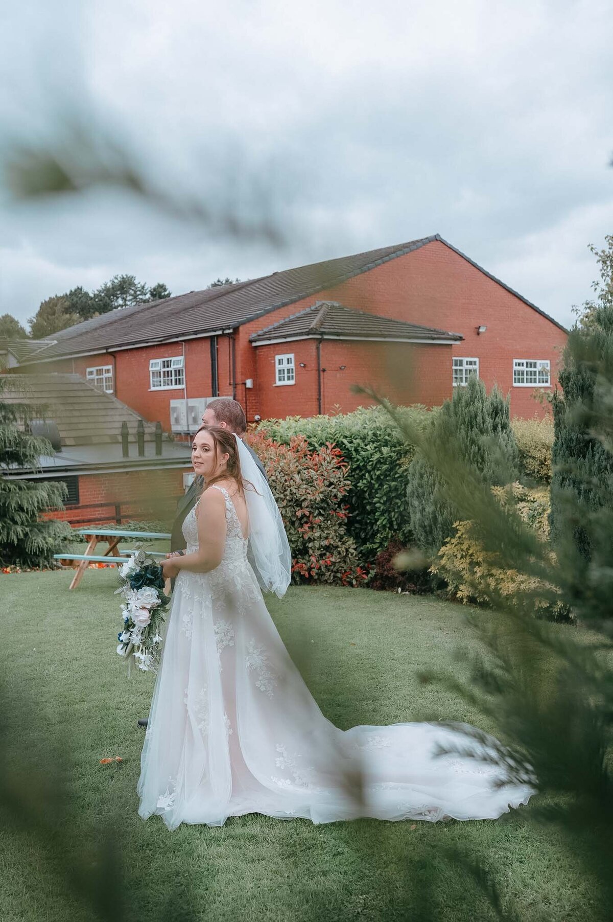 Bride sharing a emotional moment - romantic candid moment  - Lancanshire Wedding Photography