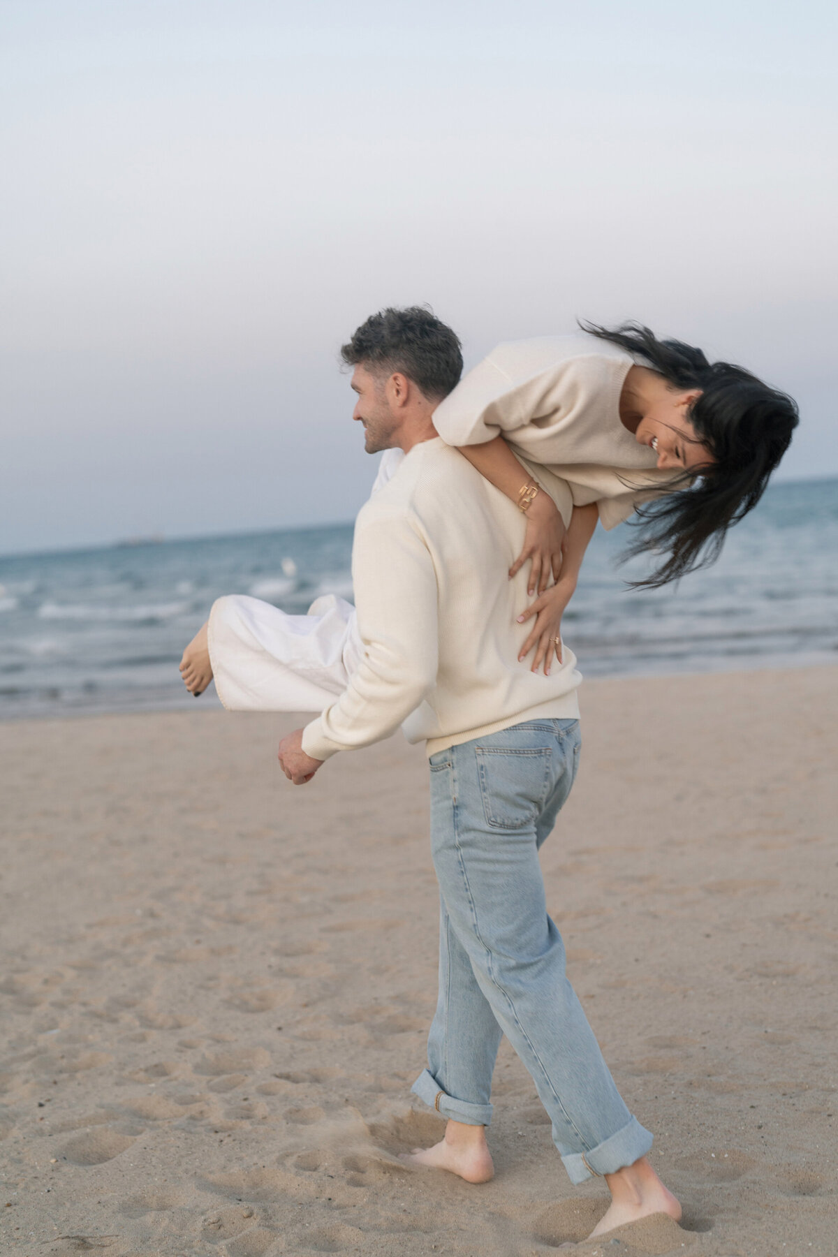 Aspen-Avenue-Chicago-Wedding-Photographer-Engagement-Session-Northwestern-University-Evanston-Prada-Puppy-Editorial-Candid-Stylist-Beach-73