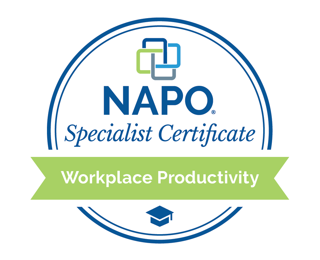 NAPO Specialist Certificate badge for workplace productivity