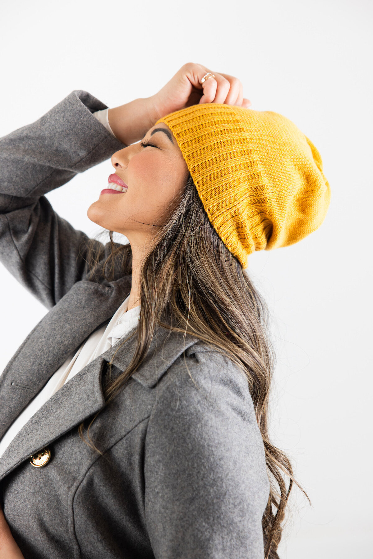 Coastal Cashmere Seattle Beanie Mustard 2