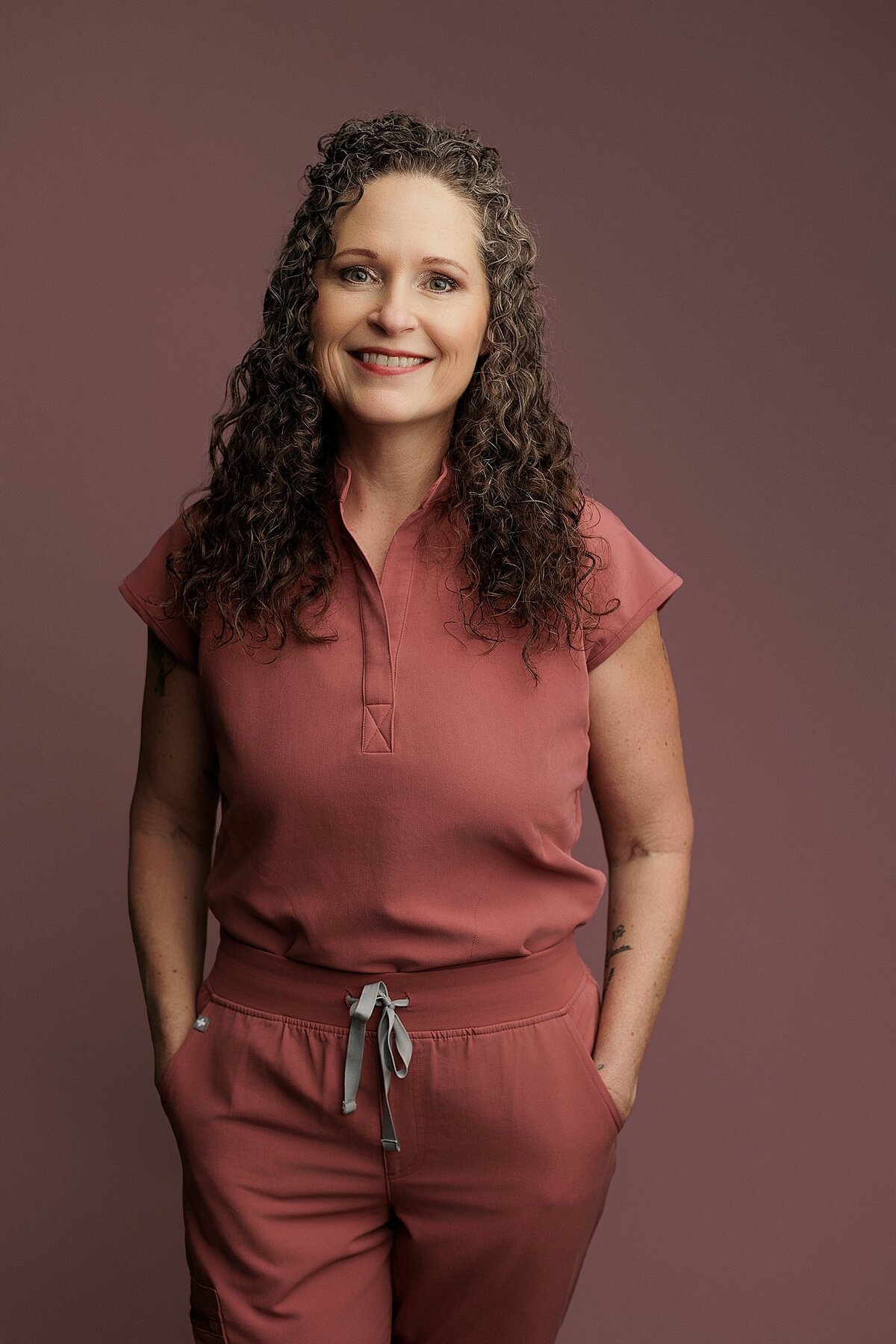 Authentic and approachable headshot for business profile, captured in Pflugerville studio