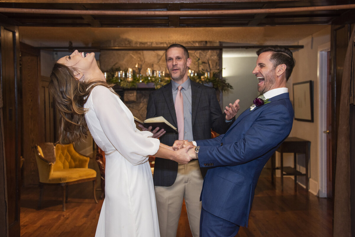 Wedding ceremony at Homewood Asheville
