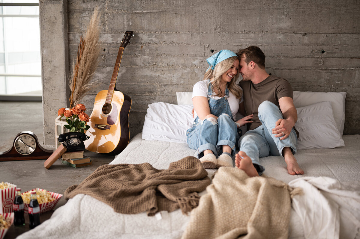 Engagement session at the historical Pendennis Building, in Edmonton, Alberta