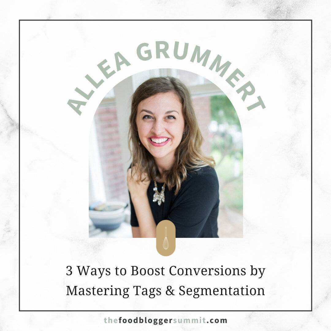 A podcast episode featuring email marketing strategist, Allea Grummert