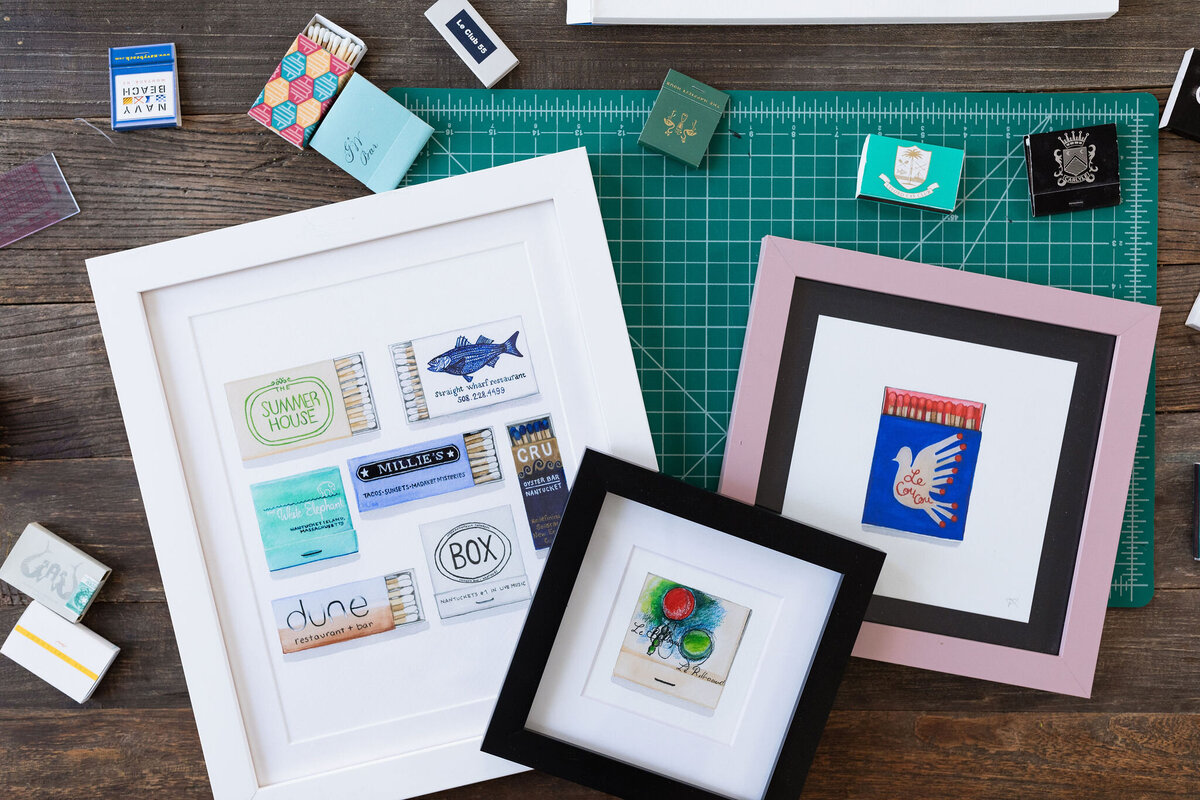 Matchbook Prints Framed