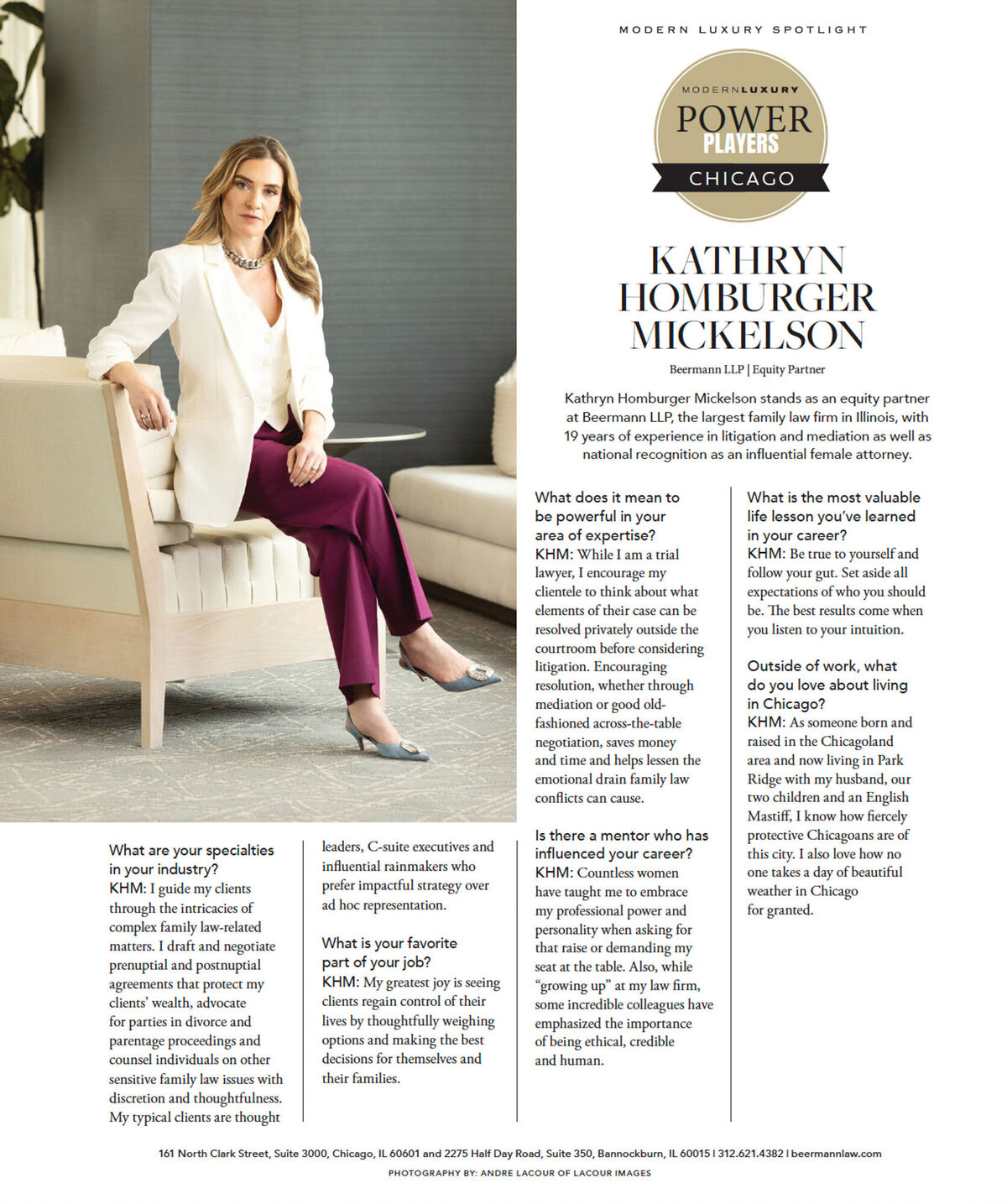 Power Players editorial design for LaCour Images