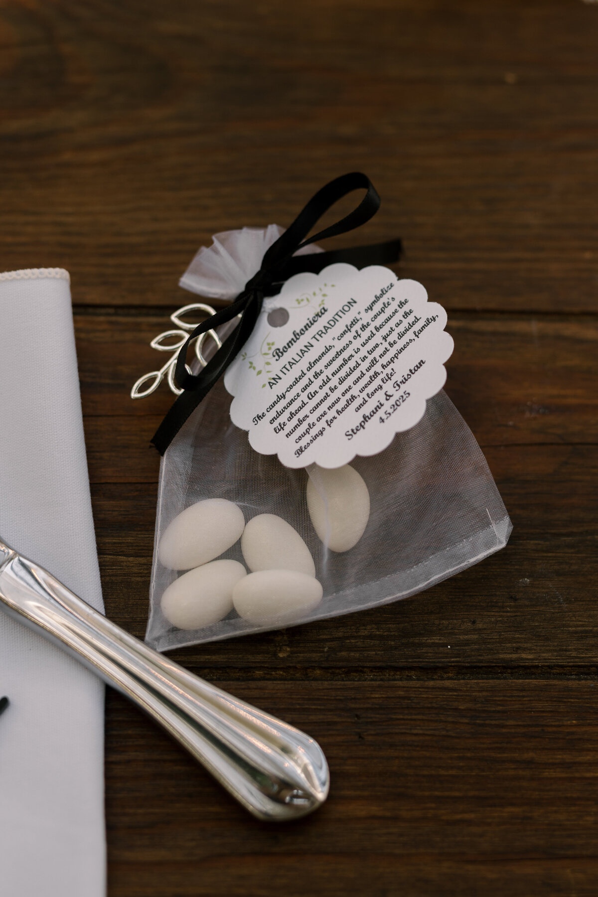 Wedding Favor at La Casa Toscana Wedding Venue Fort Myers Florida