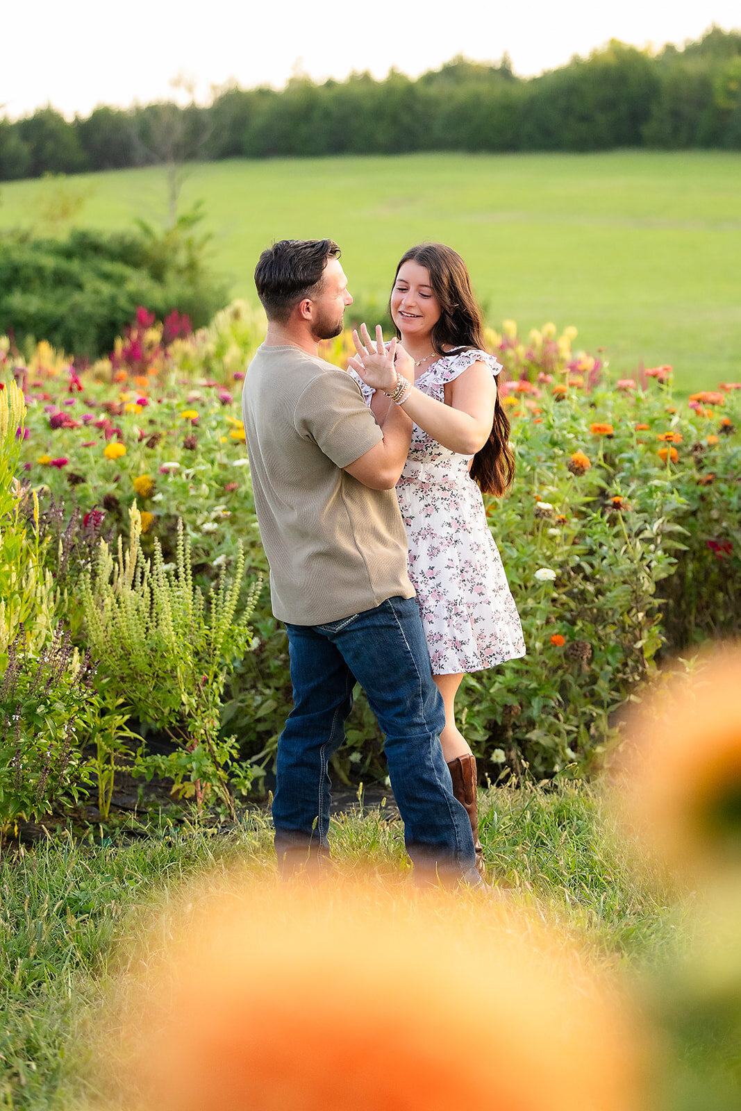 couple looking at ring