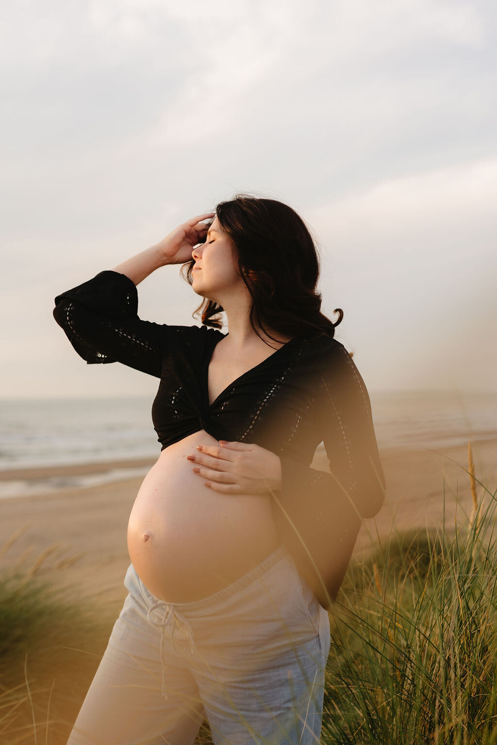 Zwangerschapsshoot in de duinen
