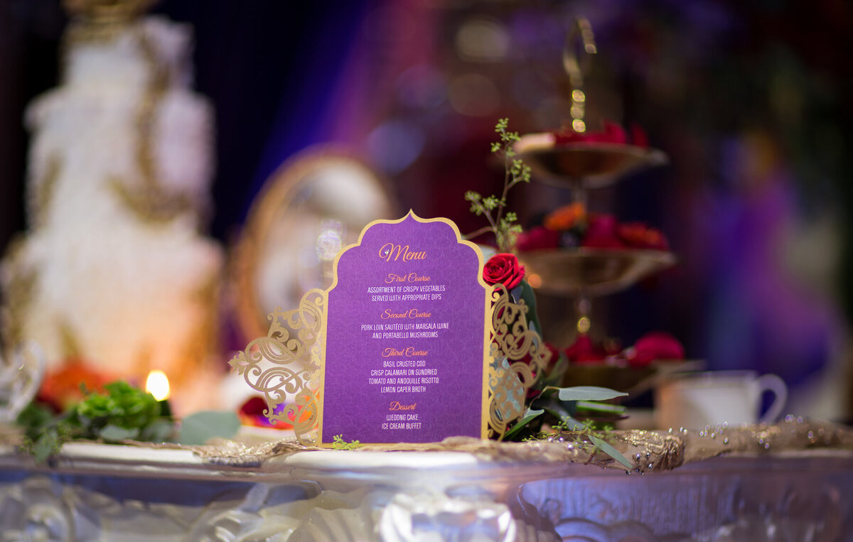 G Designers Wedding Menu WM8