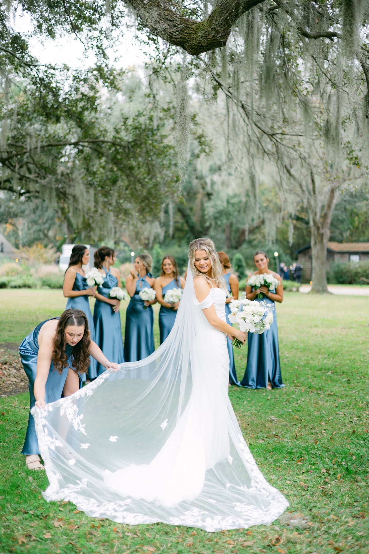 Katherine Horton Photography Sarah & Trey's Wedding Day First Look with the Bridesmaids 080