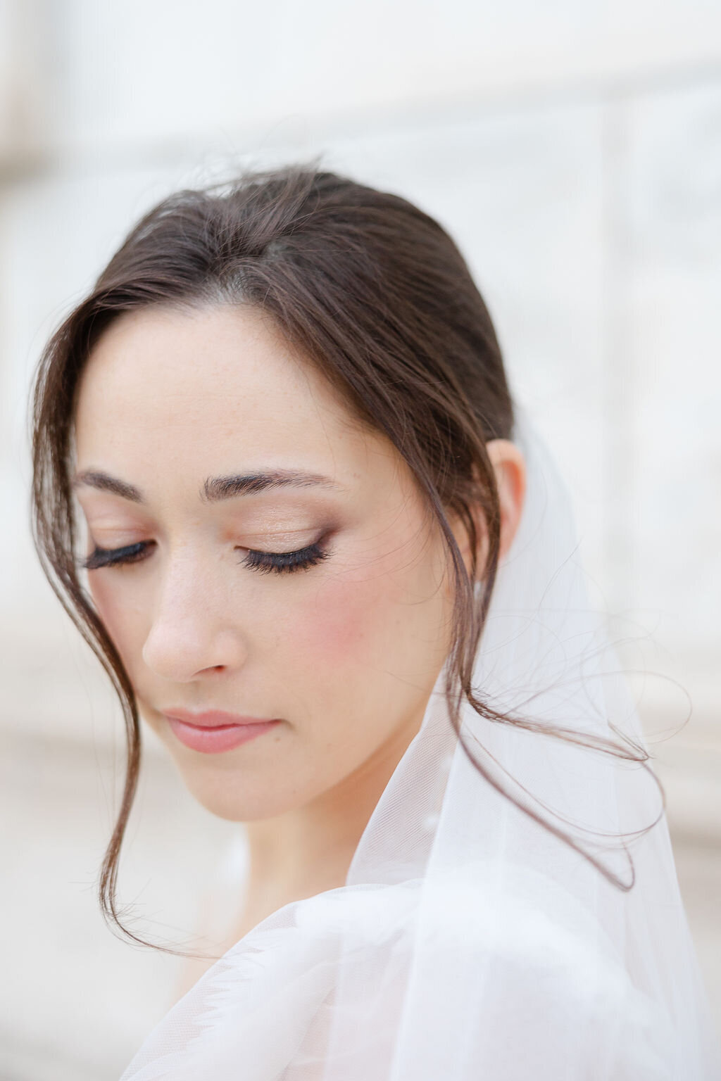brunette bride detroit natural makeup