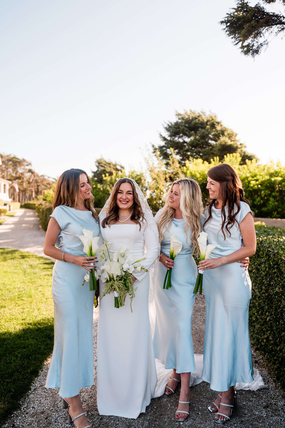 Bridesmaids at Seabrook, Washington State Wedding
