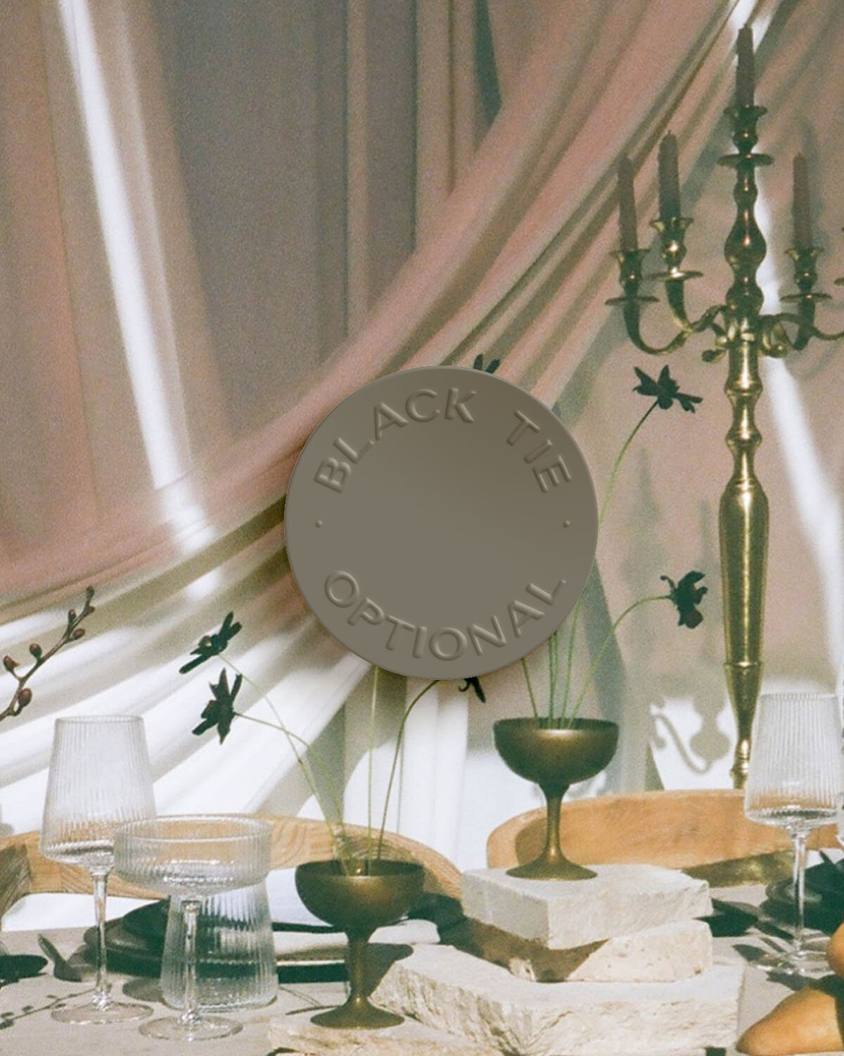 Luxury brand design for Arizona, US event planner circular submark mockup over photo