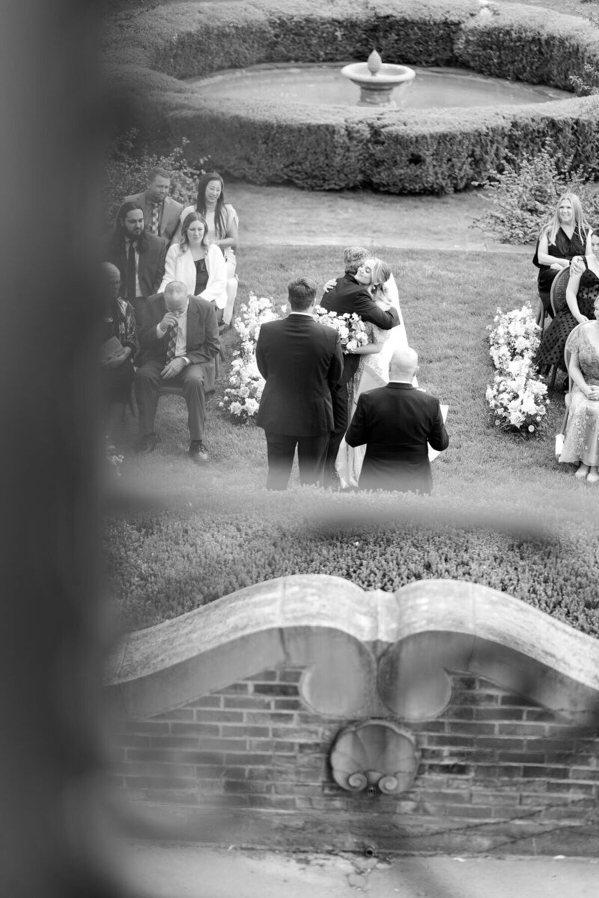 Wedding ceremony outdoors taken by Detroit, MI wedding photographer​