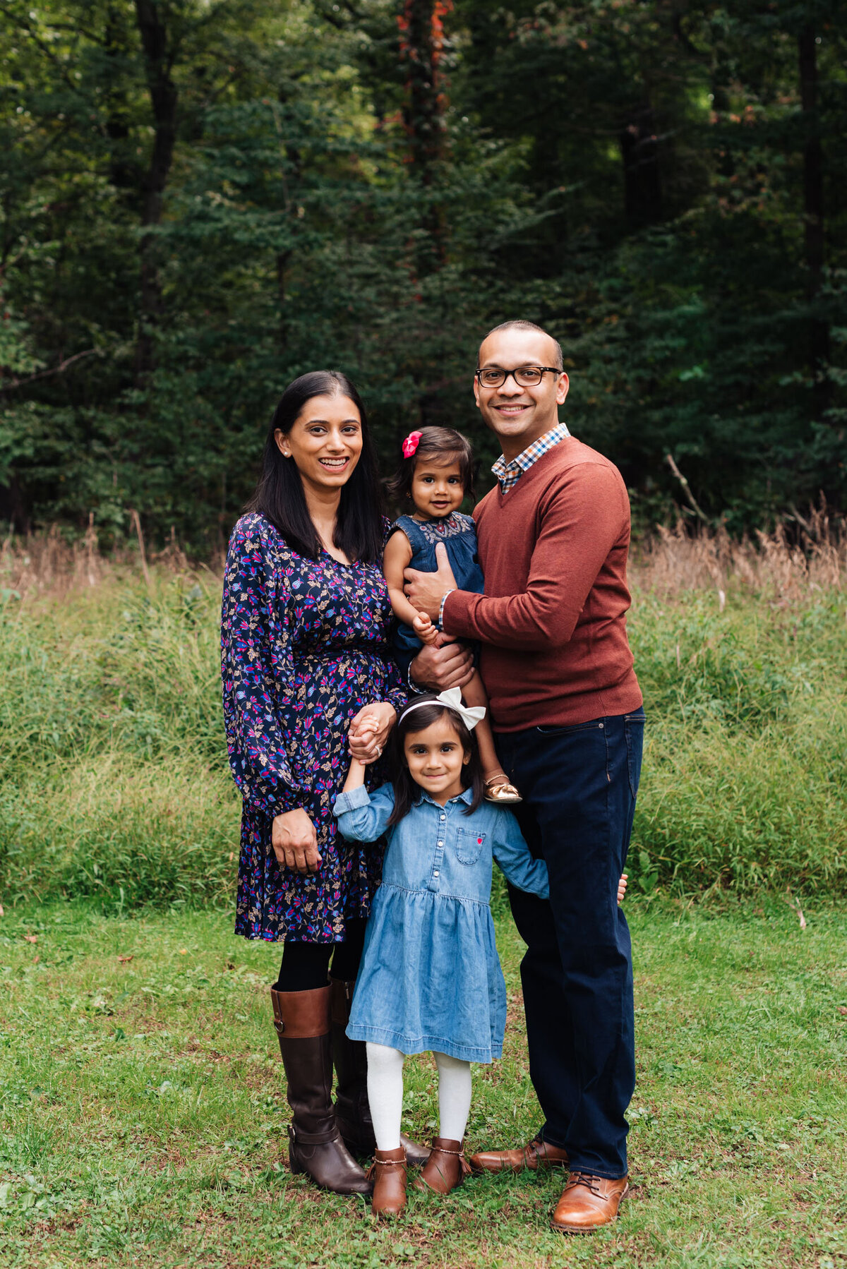 Patel Shah Fall Family Session, Edison NJ Outdoor Portrait Lifestyle Photographer, Roosevelt Park-1