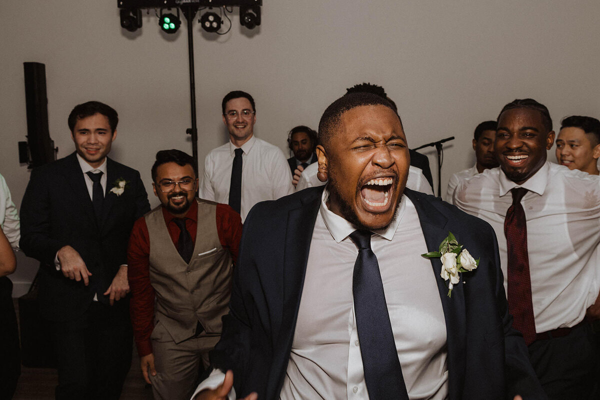 dance floor candid from denver colorado wedding reception