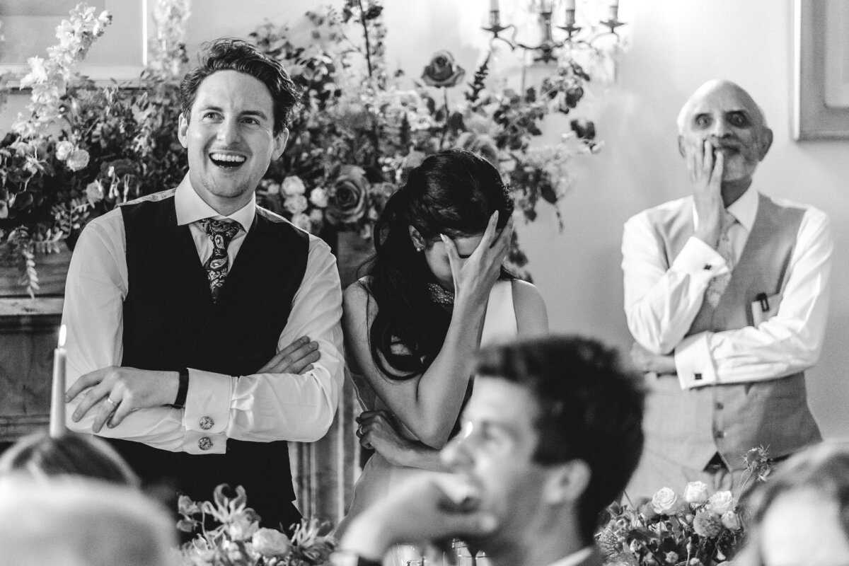 Wedding Speech Reaction | UK Wedding Planner | Rachel Dalton Weddings
