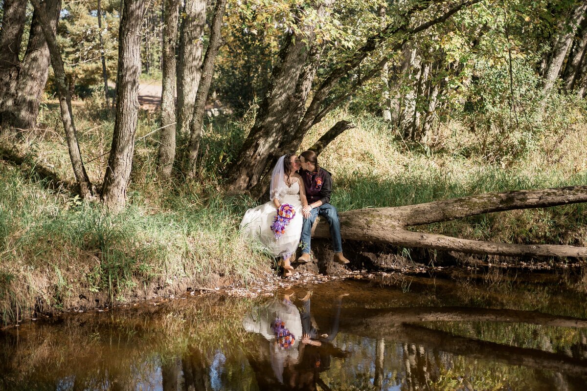 Candid moment of groom preparing
