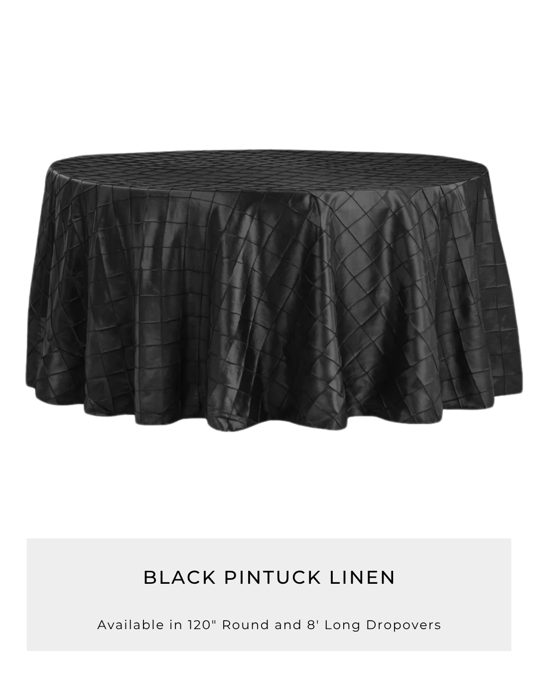Black Pintuck Linen