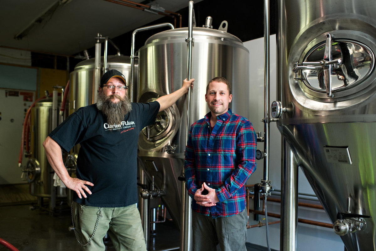 Owners of a new micro brewing company.