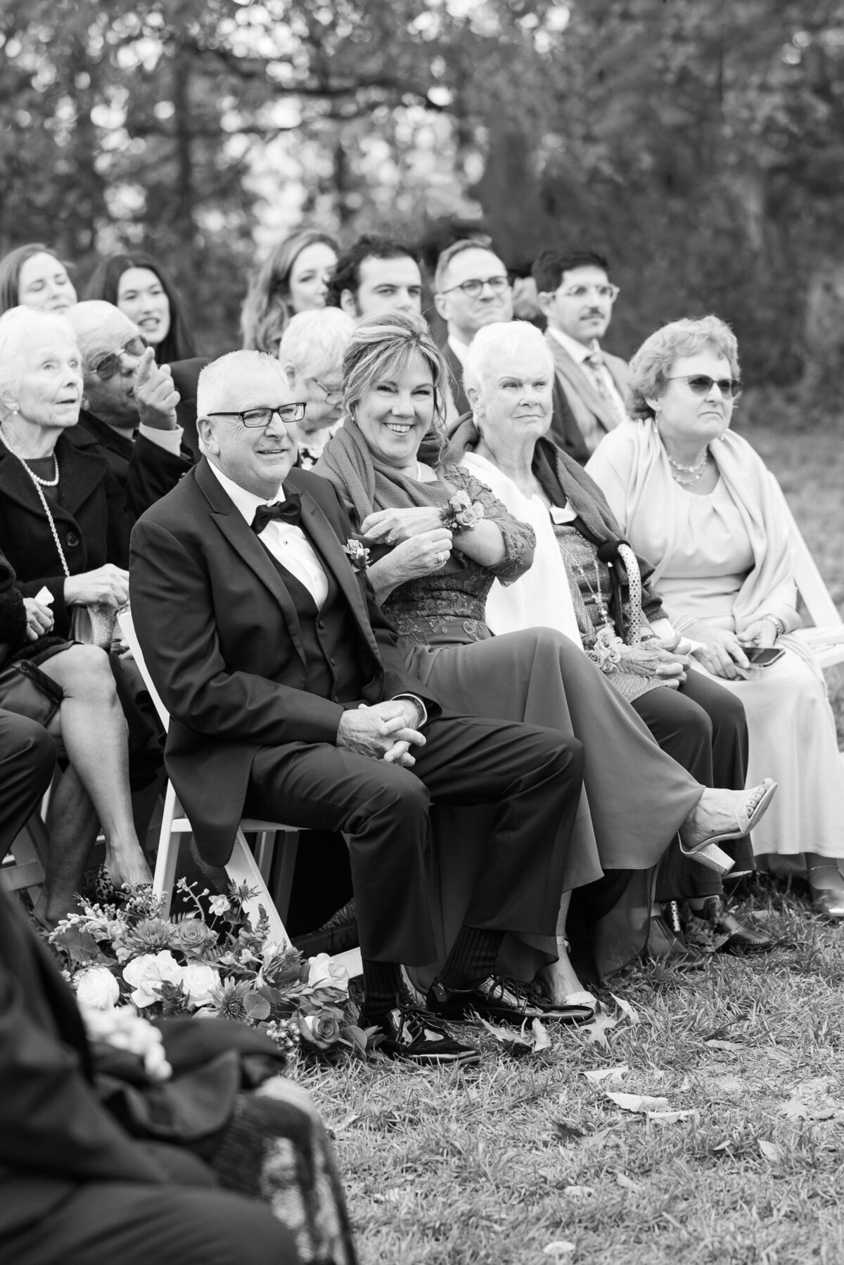 parents eccited during wedding ceremony