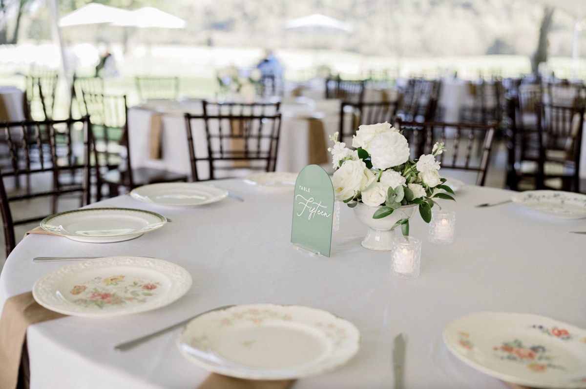white compote vases