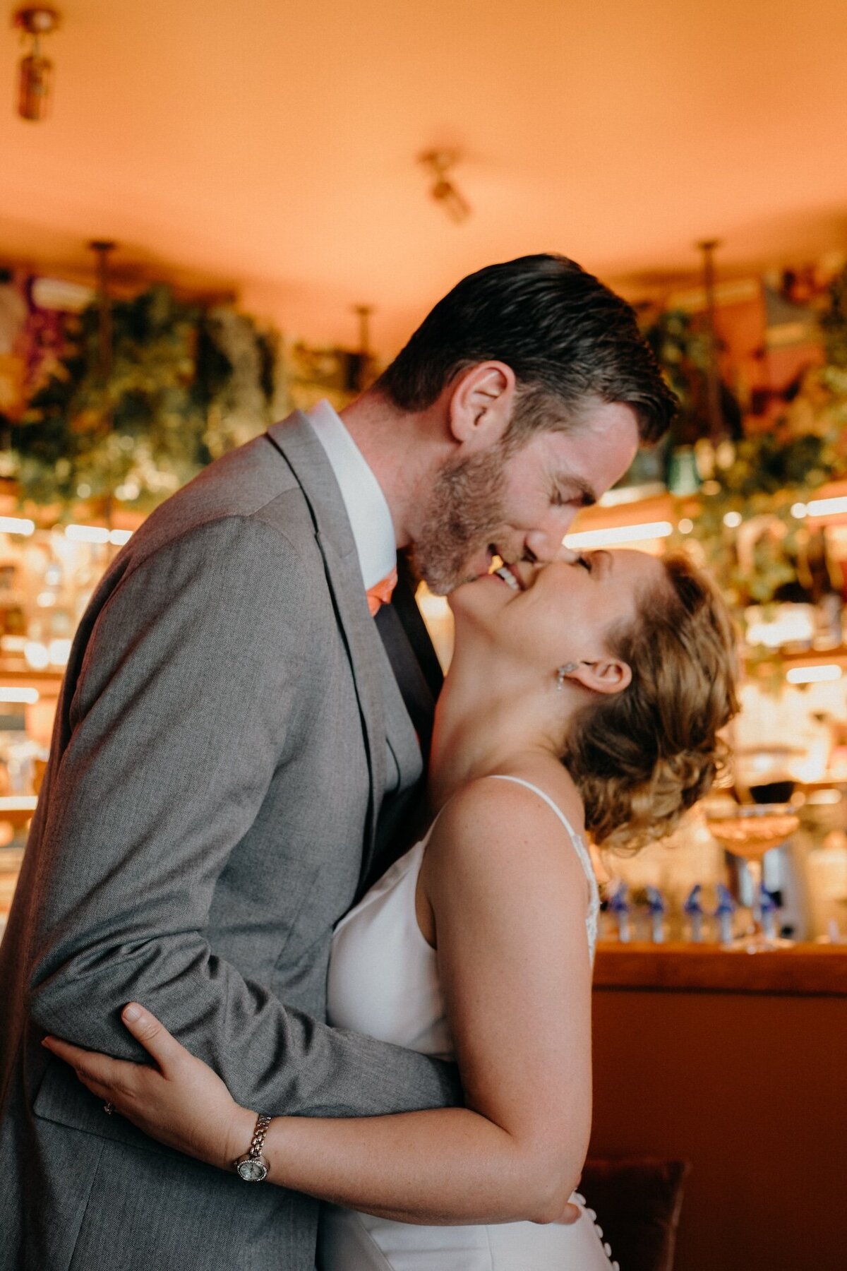 Playful marriage ceremony in boutique NZ venue