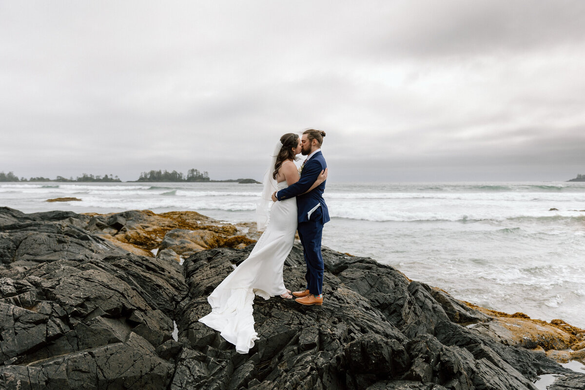 Gorgeous bride and groom portrait in the mountains by Bronte Taylor Photography, a Vancouver-based photographer with a playful, genuine and intimate approach.