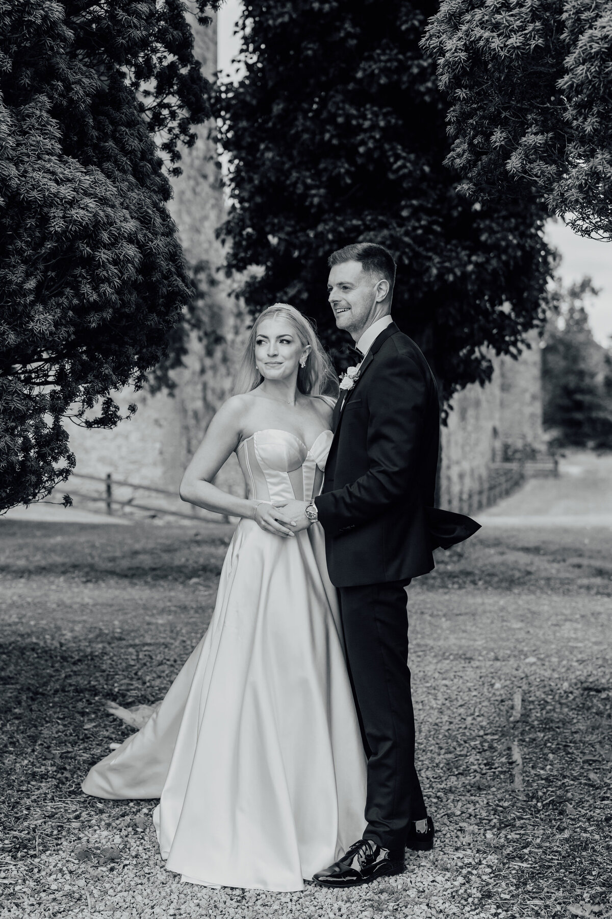 black-and-white-image-in-grounds-of-castlemartyr