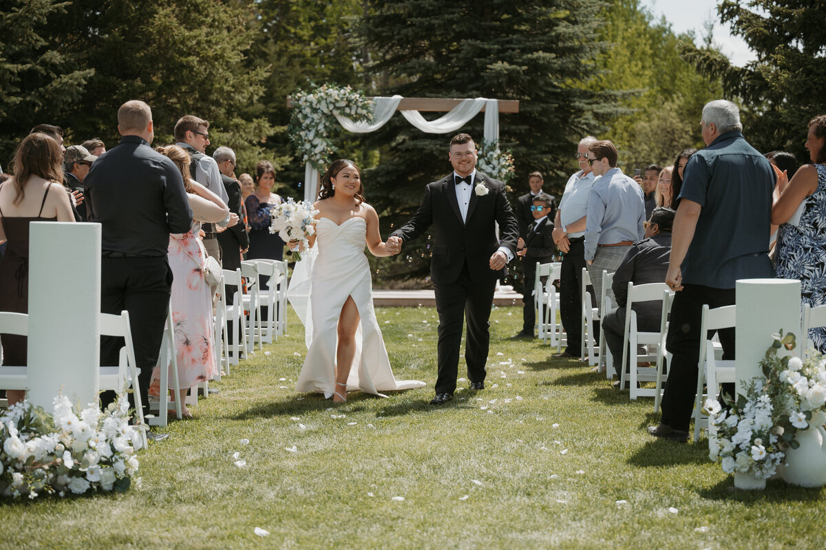 wedding day exit of alberta ceremony venue