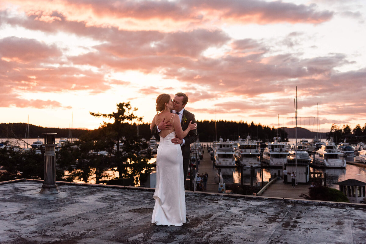 Couple at Roche Harbor Resort Wedding