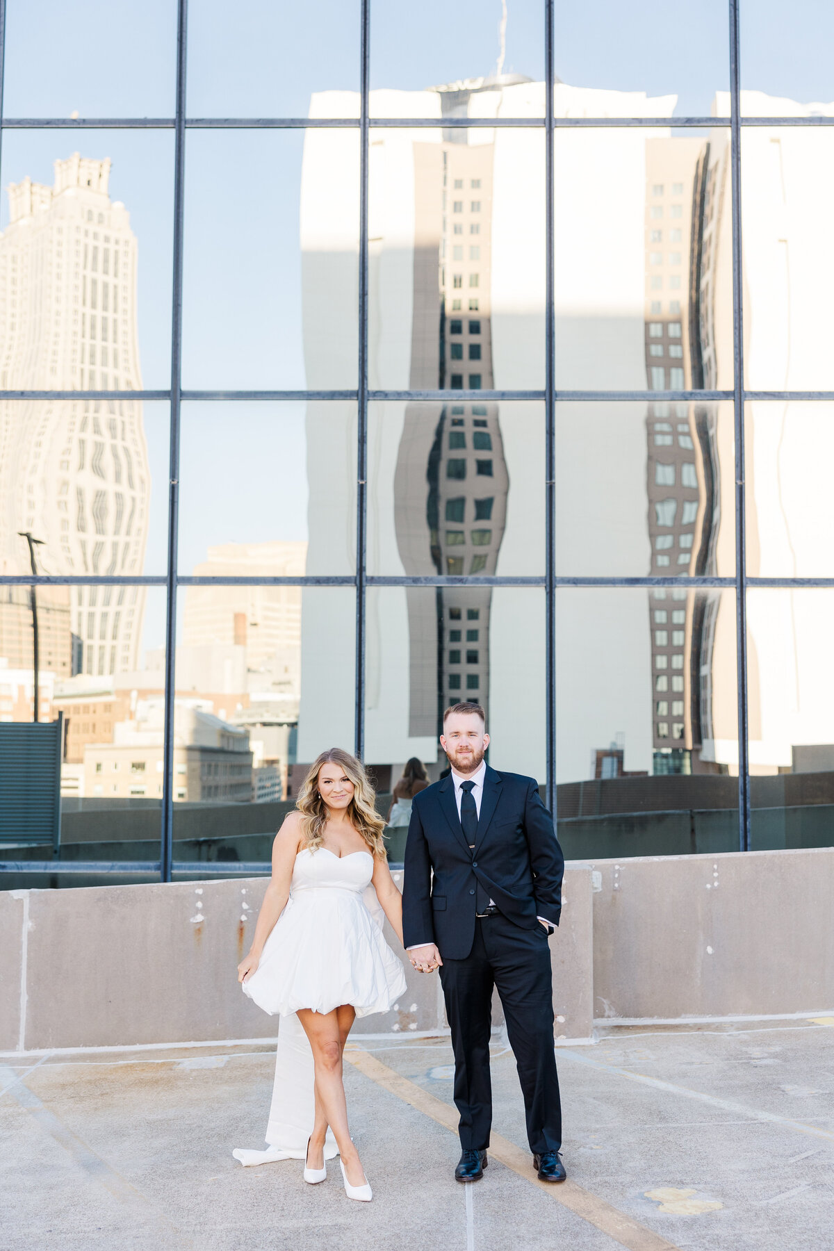 A&C Downtown ATL rooftop engagement photos-15