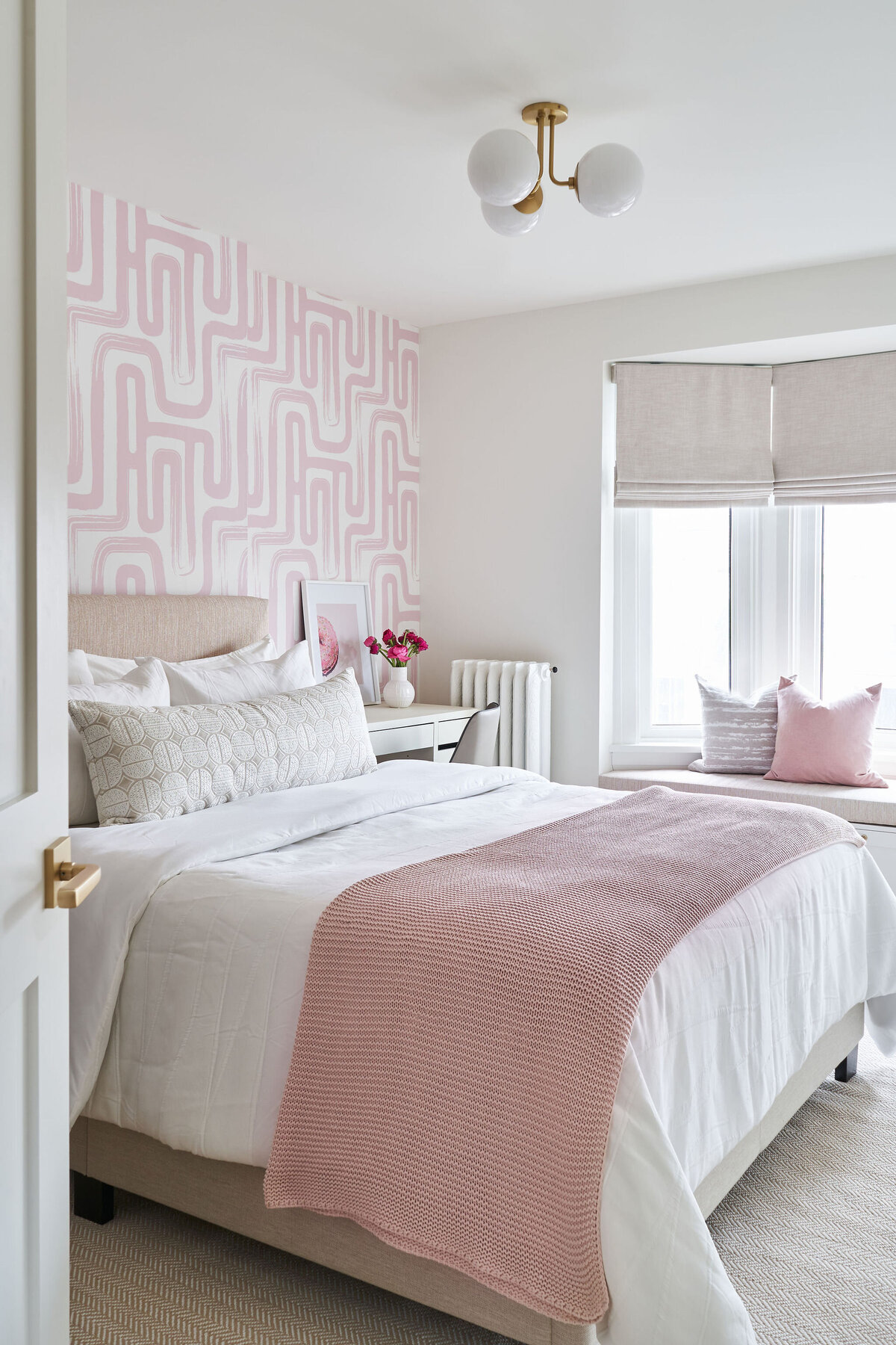 Feature wallpaper wall kids bedroom