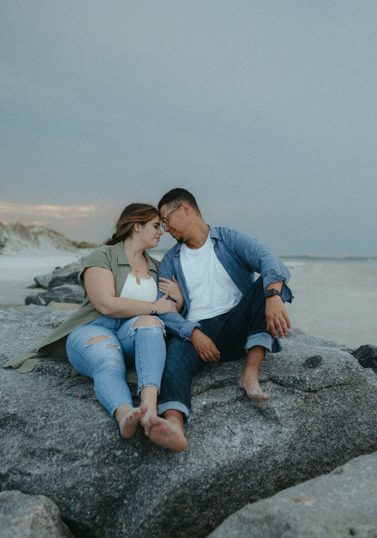 beach engagement photos