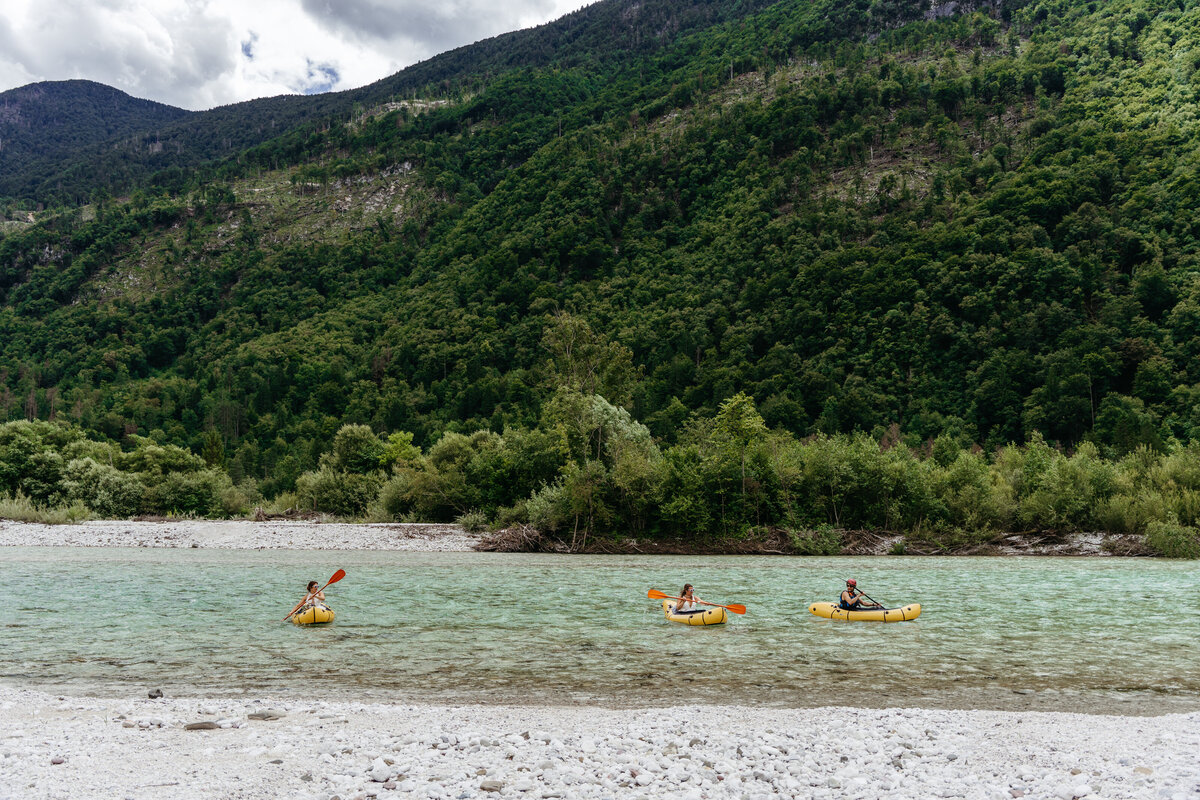 Kayak adventure elopement in Slovenia