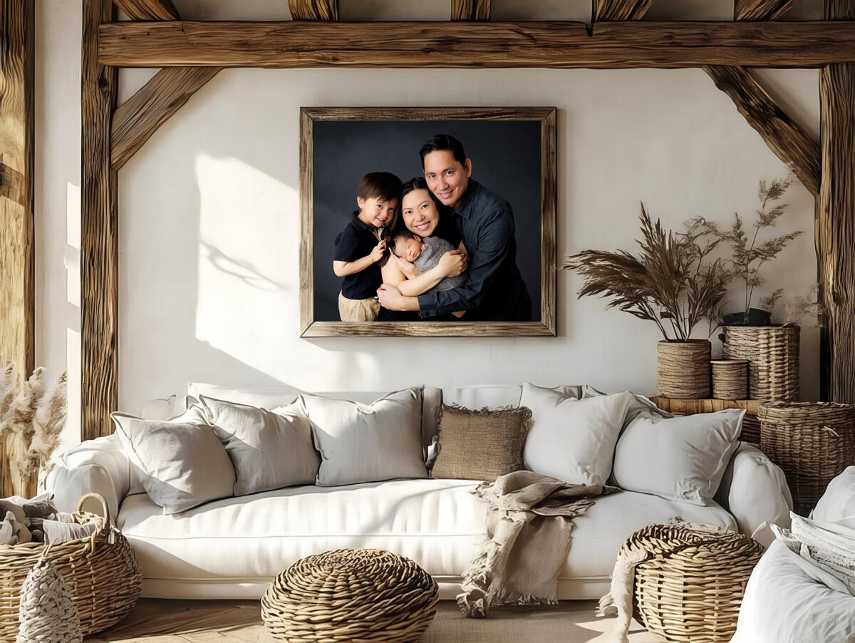 Newborn Photography, Wall Art, Custom Newborn Family Photoshoot