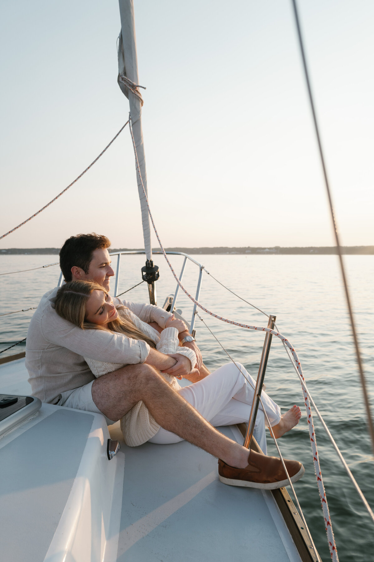 Sailboat Engagement Photography in Cape Cod 10