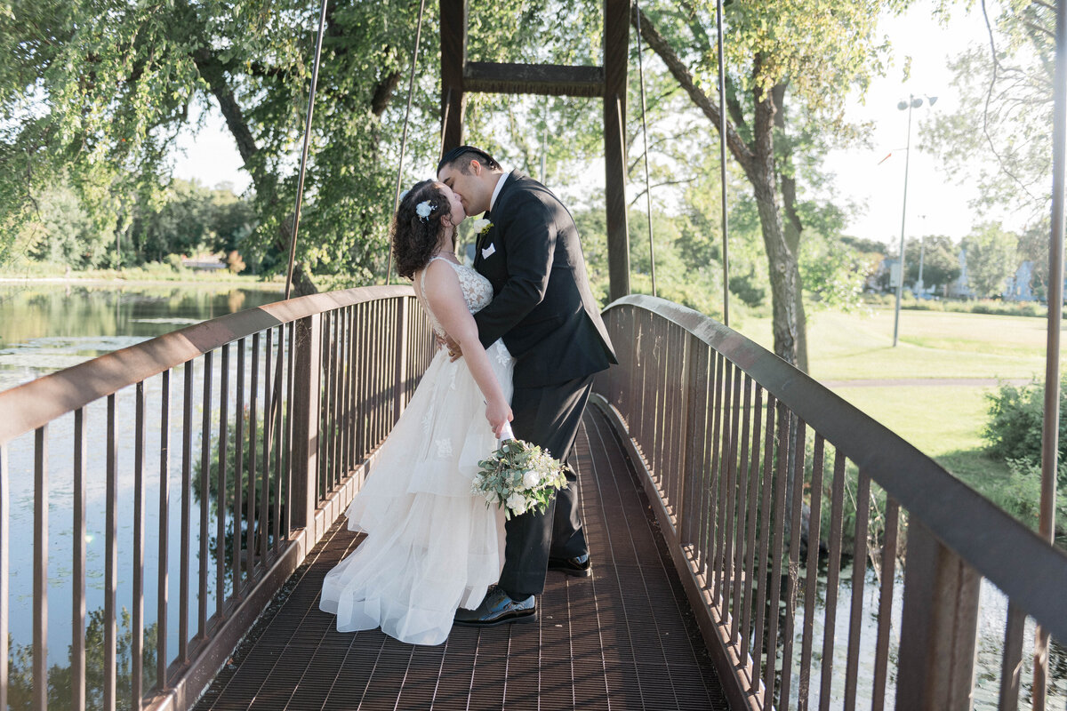 Luxury wedding candles glowing at nigh
