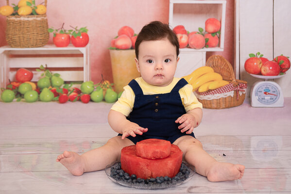 East Brunswick NJ Baby Photographer First Birthday Watermelon Smash