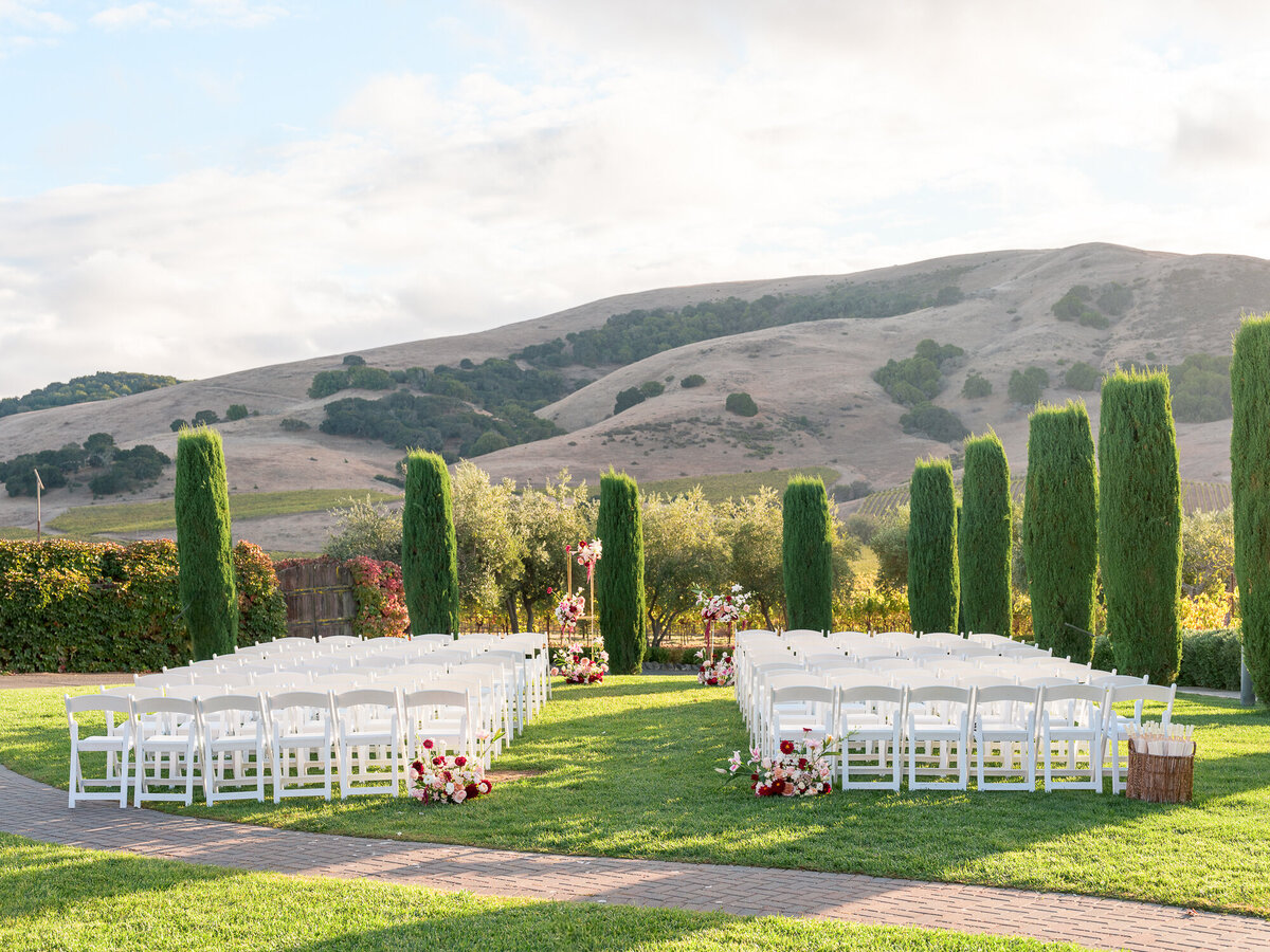 Ceremony set up Viansa Winery