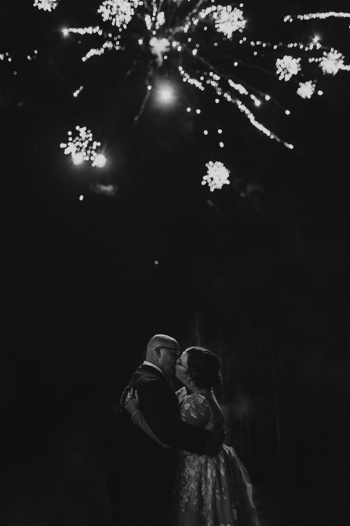 Alaska Winter Wedding | Fireworks wedding | Donna Marie Photography