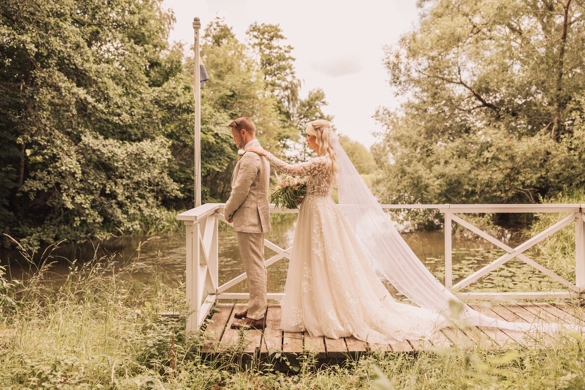 Bröllopsfotografering first look