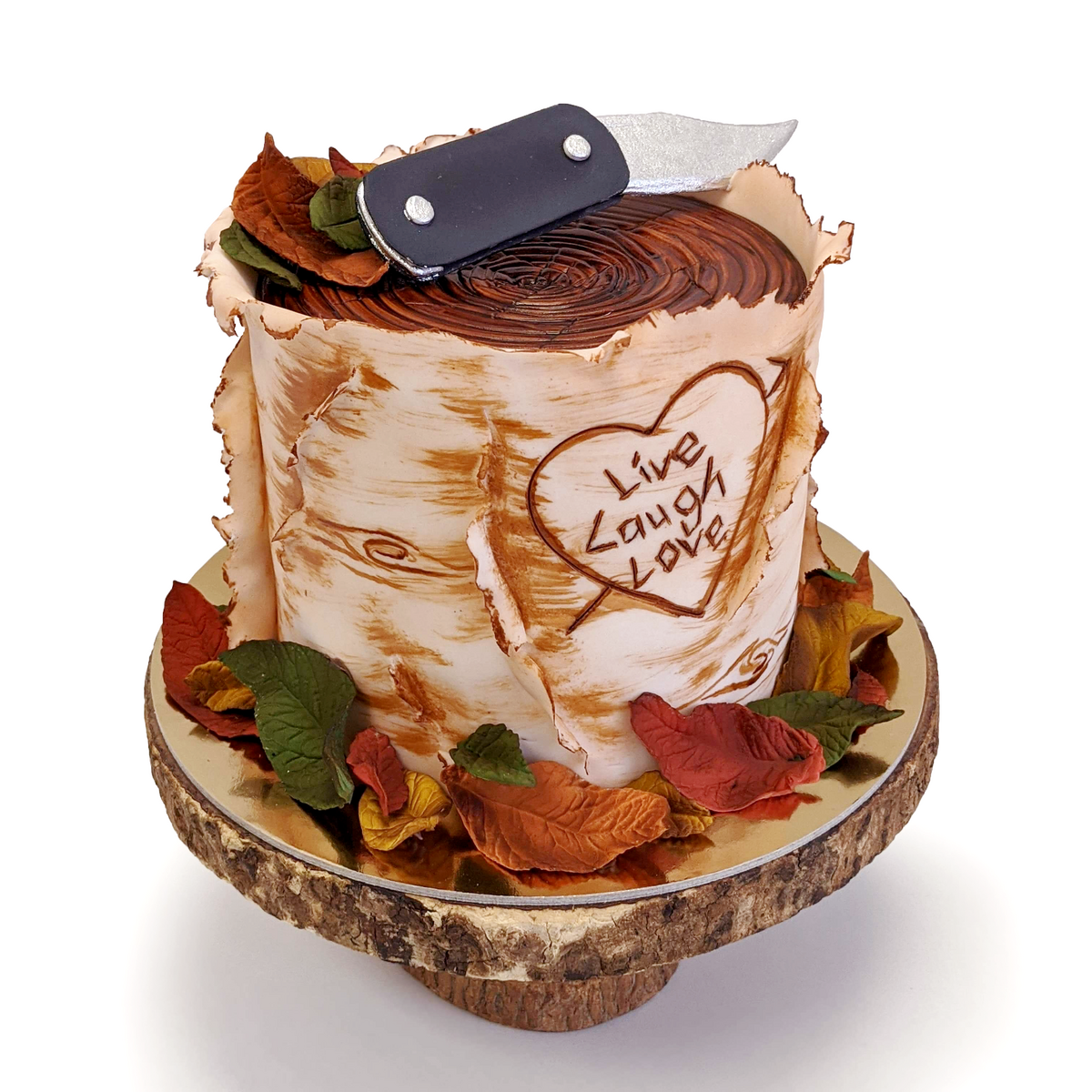 Whippt Kitchen - wood bark cake Live Laugh Love 2
